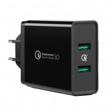 Ugreen charger 2xUSB-A 36W QC3.0 Juodas (CD161)