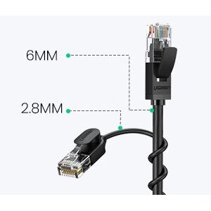 Ugreen Ethernet patchcord kabelis RJ45 Cat 6A UTP 1000Mbps 3 m juodas (70653) (ctz220) 9