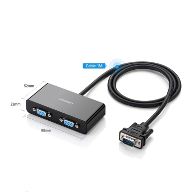 Ugreen 40254 1x2 VGA splitter - Juodas 10