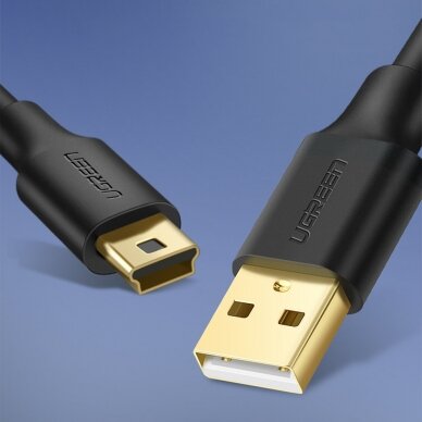 Ugreen 5 pin gold-plated USB cable - mini USB 0.5m black (US132)