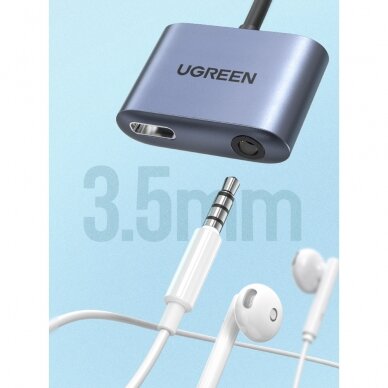 Ugreen audio adapter USB Type C (male) - USB Type C PD QC (female) + 3.5mm mini jack (female) gray (CM231) 15