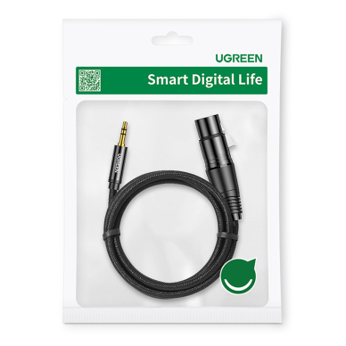 Ugreen audio cable 3.5mm mini jack (male) - XLR (female) 1m black (AV182) 4