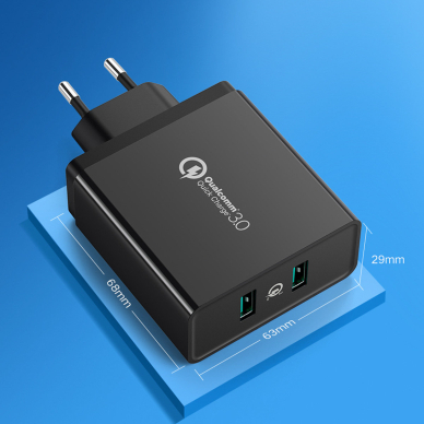 Ugreen charger 2xUSB-A 36W QC3.0 Juodas (CD161) 4