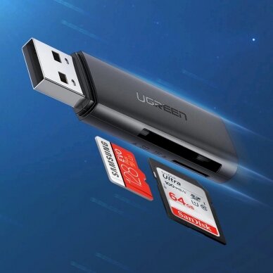 ugreen CM264 USB 3.0 SD/TF card reader - Juodas 4