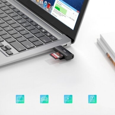 ugreen CM264 USB 3.0 SD/TF card reader - Juodas 5