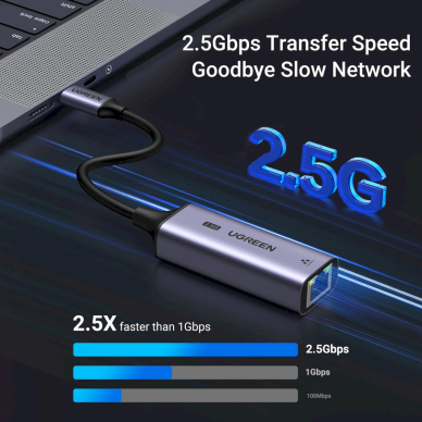 Ugreen CM648 USB-C to RJ45 Ethernet 2.5G adapter - pilkas 8