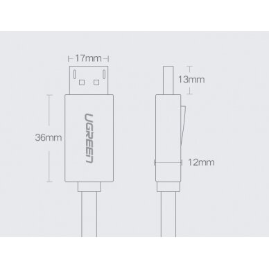 Ugreen DisplayPort 1.2 cable 4K 2 m Juodas (DP102 10211) 20