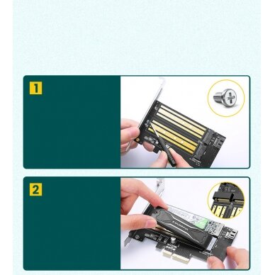 Ugreen expansion card adapter PCIe 3.0 x4 to SSD M.2 M-Key / M.2 B-Key black (CM302) 8