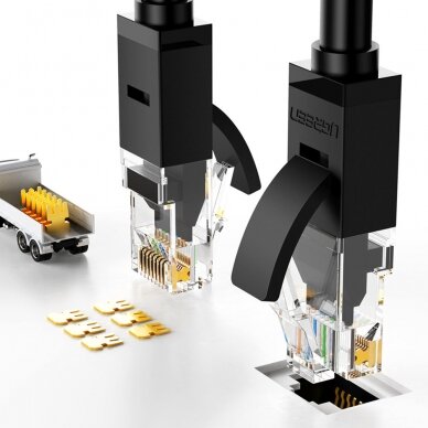 Ugreen flat LAN Ethernet Cat. 6 10m Juodas (NW102) 2