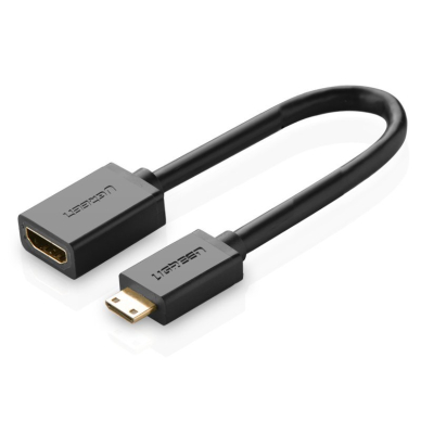 Ugreen HDMI (Female) - mini HDMI (Male) Kabelis Adapteris 4K 60 Hz Ethernet HEC ARC 32 channel audio 22 cm Juodas (20137) 3