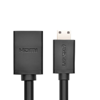 Ugreen HDMI (Female) - mini HDMI (Male) Kabelis Adapteris 4K 60 Hz Ethernet HEC ARC 32 channel audio 22 cm Juodas (20137) 6