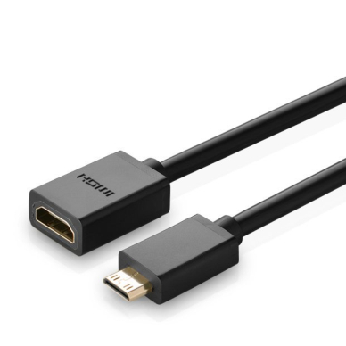 Ugreen HDMI (Female) - mini HDMI (Male) Kabelis Adapteris 4K 60 Hz Ethernet HEC ARC 32 channel audio 22 cm Juodas (20137) 8