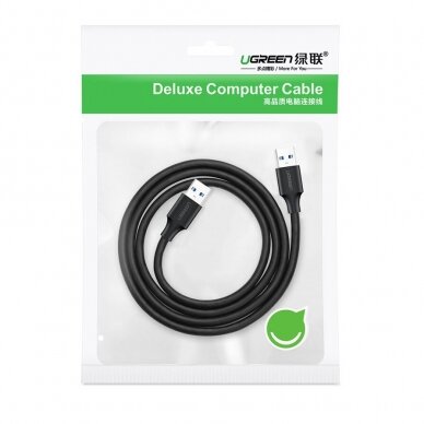 Akcija! Ugreen Kabelis Ugreen USB cable - USB 2.0 480Mbps  1.5 m Juodas (10310) 1