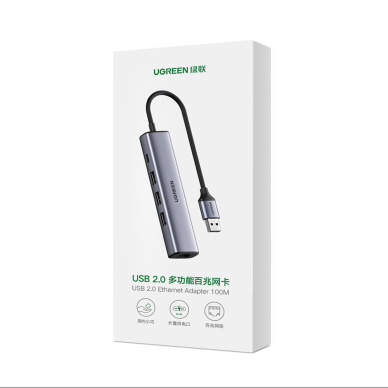 Ugreen multifunctional adapter HUB USB 3.0 - 3 x USB / Ethernet RJ-45 / USB Type C PD Pilkas (CM475) 4