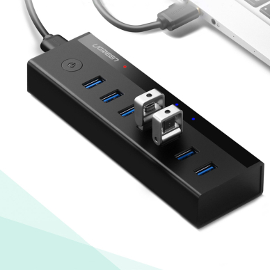 Ugreen multifunctional HUB 7in1 USB-A - 7xUSB-A 5Gb/s Juodas (US219) 2