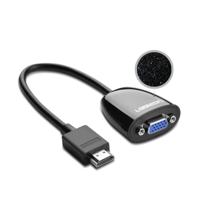 Ugreen unidirectional HDMI (male) do VGA (female) cable adapter FHD black (MM105 40253) UGLX912 10