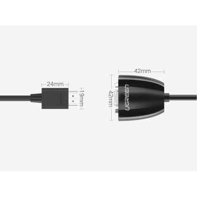 Ugreen unidirectional HDMI (male) do VGA (female) cable adapter FHD black (MM105 40253) UGLX912 7