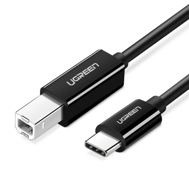 Ugreen US241 USB-C 2.0 - USB-B Kabelis 1 m - Juodas