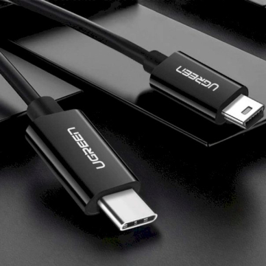 Ugreen US242 USB-C (male) / mini USB (male) Kabelis 1 m - Juodas 1