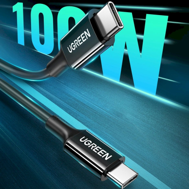 Ugreen US300 USB-C / USB-C 480Mb/s 5A 2m Kabelis - Juodas 2