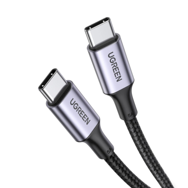 Ugreen US316 USB-C / USB-C Kabelis 480Mb/s 5A 0.5m - pilkas 1