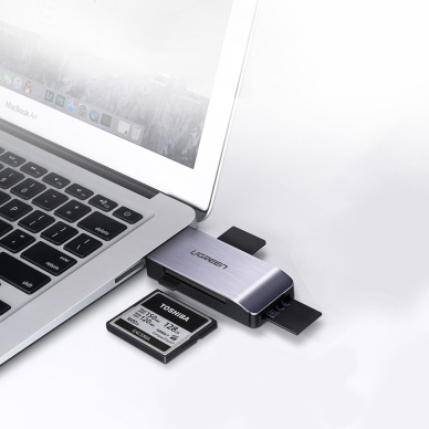 Ugreen USB 3.0 SD / micro SD kortelės skaitytuvas pilkas (50541) 6