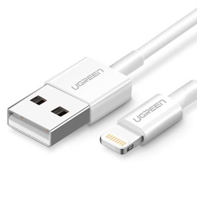 Ugreen USB - Lightning MFI kabelis 2m 2,4A baltas (20730) (ctz220) 1