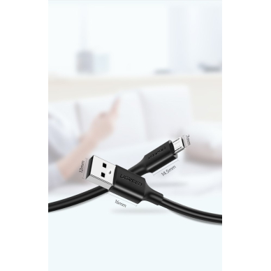 Ugreen USB - micro USB kabelis 2A 2m juodas (60138) (ctz220) UGLX912 1