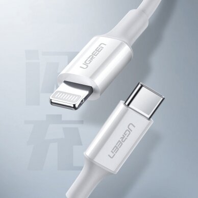 Ugreen USB Type C - Lightning cable 3A 0,25m white (US171) 2