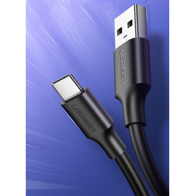 Ugreen USB - USB Type C Kabelis 480 Mbps 3 A 1,5 m Juodas (US287 60117) 12