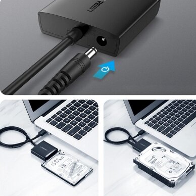 ugreen USB3.0 adapter skirta 2.5'' / 3.5'' SATA disk Juodas (CM257) 6