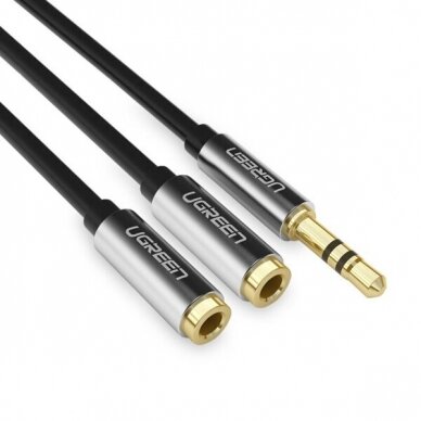 Ugrenn AV123 headphone cable 3.5 mm minijack (male) - 2x 3.5 mm minijack (female) - black