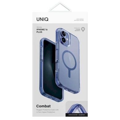 Uniq Combat iPhone 16 Plus 6.7 Magclick Charging Dėklas Mėlynas/pearl Mėlynas 3