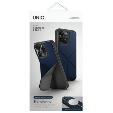 Uniq Dėklas Transforma iPhone 15 Pro 6.1  Magclick Charging Mėlynas/electric Mėlynas 1