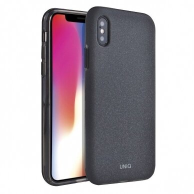 UNIQ Lithos dėklas iPhone XS / iPhone X juodas