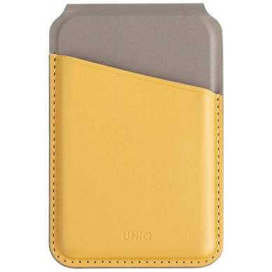 Uniq Lyden DS magnetic RFID walletphone stand - Geltonas-gray