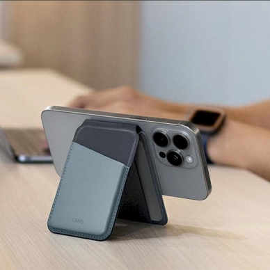 Uniq Lyden DS magnetic RFID walletphone stand - pilkas Juodas 3