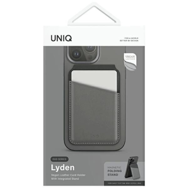 Uniq Lyden DS magnetic RFID walletphone stand - pilkas Juodas 5