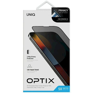 Uniq Optix Privacy Tempered Glass iPhone 14/13/13 ProApplicator 6