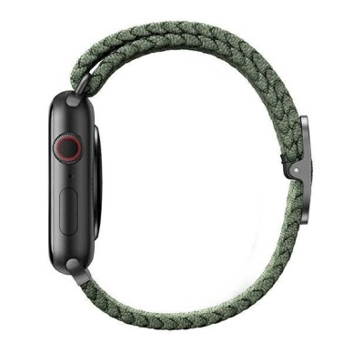 Uniq strap Aspen Apple Watch 44/42 / 45mm Series 4/5/6/7/8/9 / SE / SE2 Braided žalias / cypress žalias 1