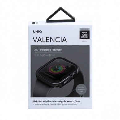 UNIQ Valencia protective case for Watch SE/6/5/4 40mm pilkas (ctz220) 3