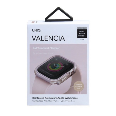 UNIQ Valencia protective case skirta Watch SE/6/5/4 40mm rožinis 3