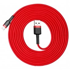 USB Kabelis Durable Nylon Braided Wire Usb / Lightning Qc3.0 2A 3M raudonas (Calklf-R09) UGLX912