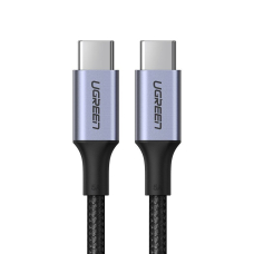 USB Kabelis Ugreen Type C - USB Type C cable 5 A 100 W Power Delivery Quick Charge 3.0 FCP 480 Mbps 2 m gray (70429 US316) UGLX912