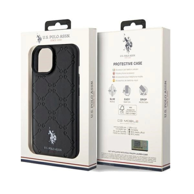 US Polo Assn. Dėklas Yoke Pattern iPhone 15 / 14 / 13 - Juodas 7