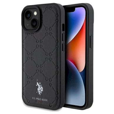 US Polo Assn. Dėklas Yoke Pattern iPhone 15 / 14 / 13 - Juodas