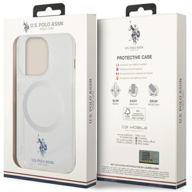 US Polo USHMP15SUCIT iPhone 15 6.1  Permatomas MagSafe Collection 3