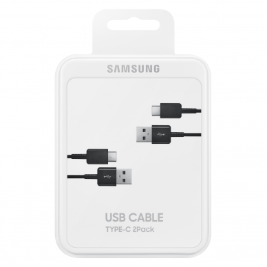 USB C cable 480Mbps 5A 1.5m Samsung EP-DG930MBEGWW - Juodas (set of 2) 3