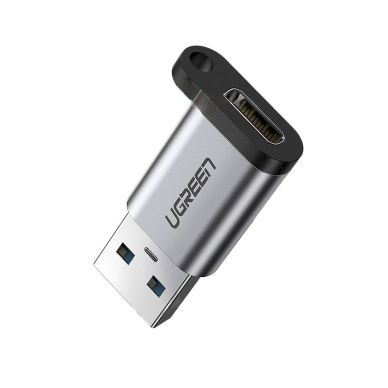 USB C (female) - USB (male) adapter ugreen US276 USB 5Gb/s - pilkos spalvos 3