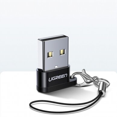 USB C (female) - USB (male) adapter Ugreen US280 - Juodas 5